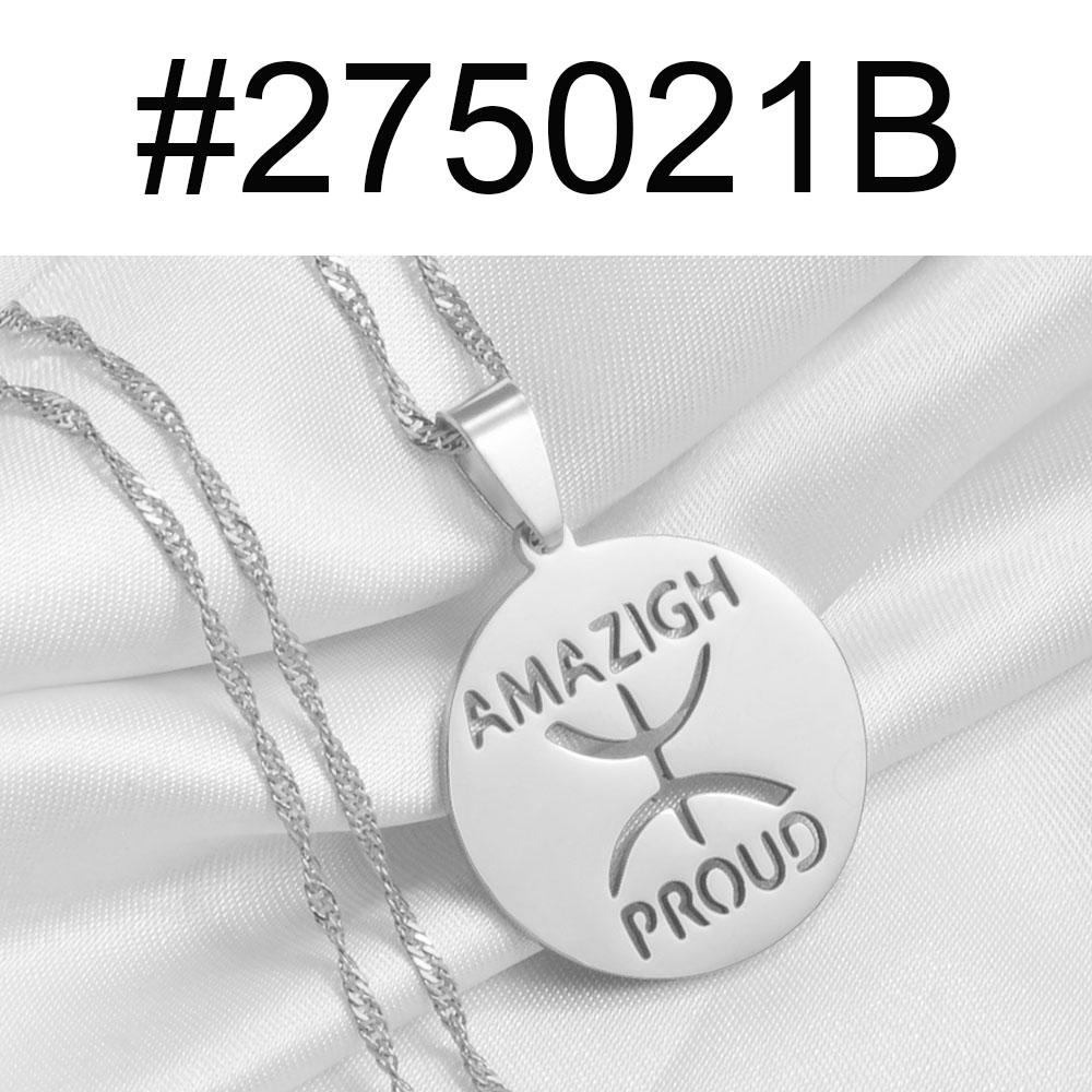 Anniyo Amazigh Proud Pendant Necklaces African Berber Jewelry for Amazigh Berbers Women Men @275021 60cm or 23.6 Inches