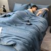 100% Washed Silk Summer Quilt Embroidery Smooth Ice Cooling Comforter for Bed Silky Solid Blanket Soft Cool Summer Blanket