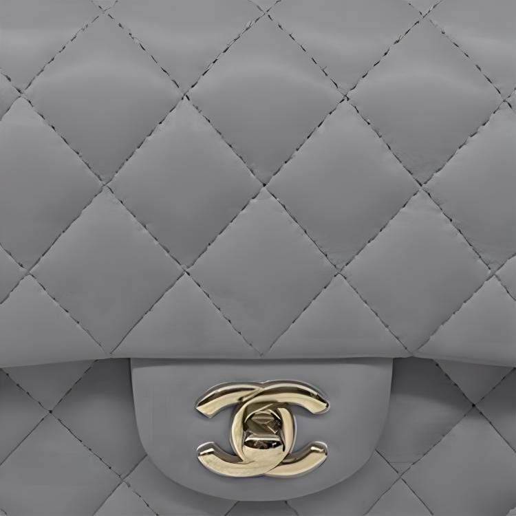 Chanel Lambskin & Metal Shoulder Bag, Crossbody Bag Mini Women's Gray A69900-Y04059-NI691