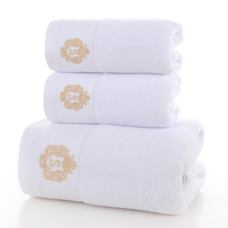 Pure Cotton Bath Towel Set: Absorbent and Lint-Free, Three-Piece Gift Set Featuring Extra Large Towels and Face Towel for Adults