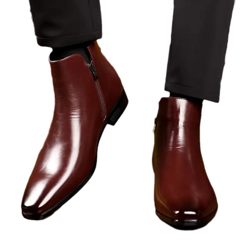 Men's Fashionable Solid Color Business Formal Shoes