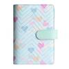 A6 PU-Leder Binder Economy 6-Ring Notizbuch, Stilvolles Design, Persönlicher Notizbuch-Binder Einband, Kann zur Aufbewahrung von Bargeld-Budget verwendet werden