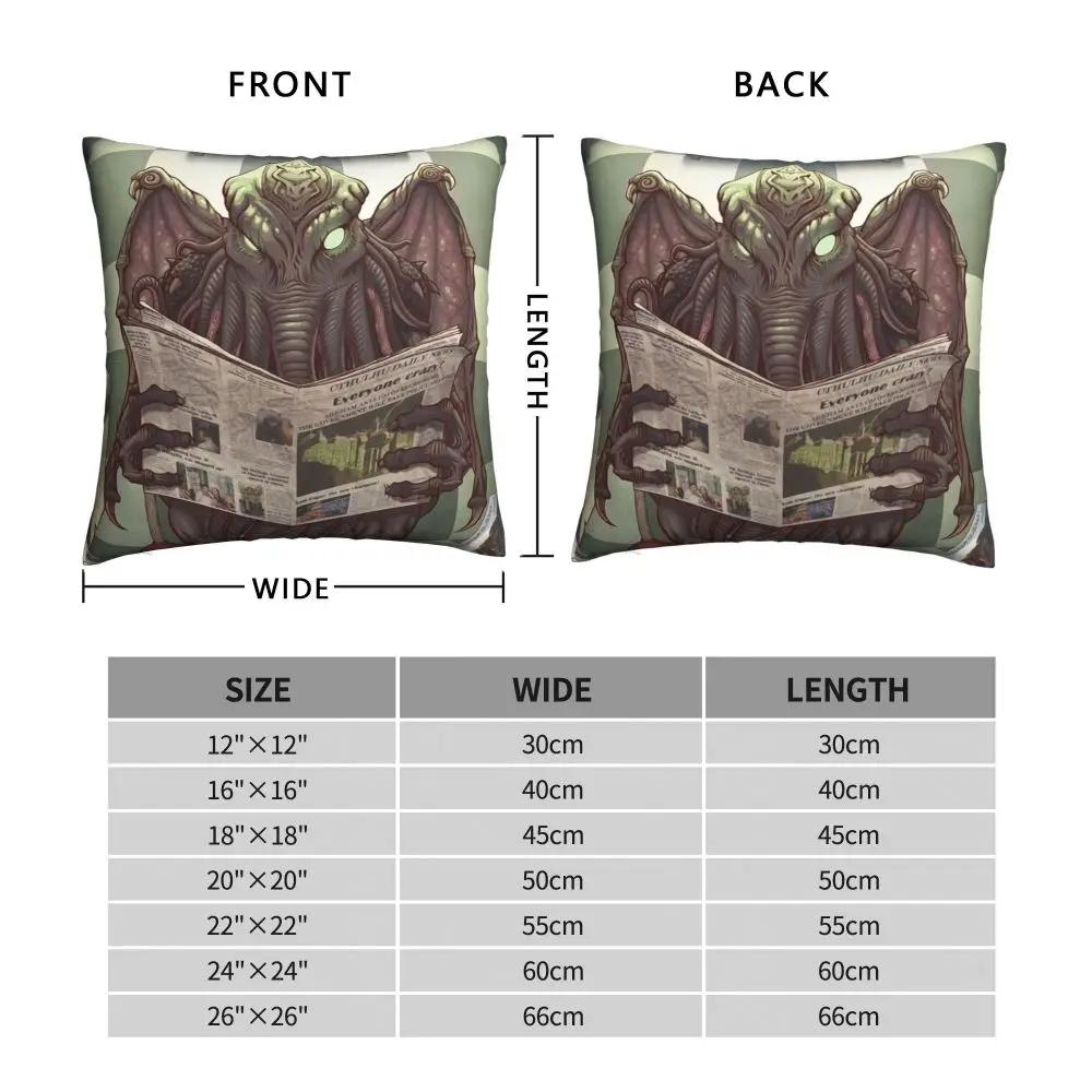 Lustiger Cthulhu Kack Kissenbezug Bedruckter Polyester Kissenbezug Dekoration Lovecraft Kissenbezug Bezug Sitz Quadratisch