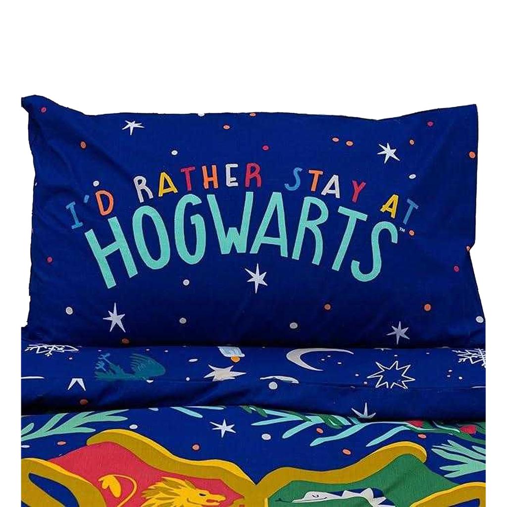 Harry Potter I´d Rather Stay At Hogwarts Reversible Duvet Set