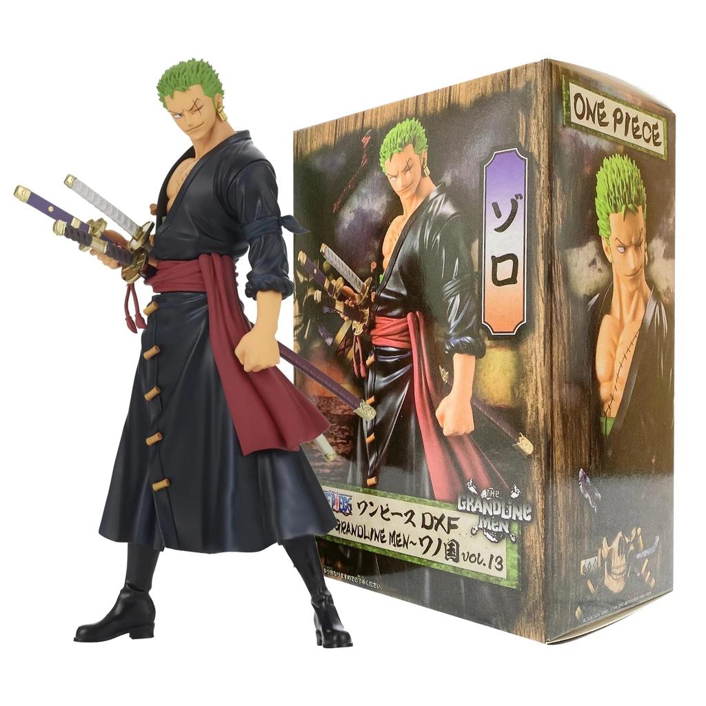 17CM Anime One Piece Roronoa Zoro Figure Art King Sauron Wano Country Anime Figure Toy Gift Set Action Figure Perfect Gift
