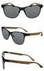 iZONE High Performance Polarized Sunglasses WOOD Wooden IDRIVE Takumi Driving Fishing Golf [iZONE] Men's P603-DRBK1-3 (Black/Brown)