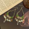 Bohemian Ethnic Style Long Fringed Earrings Temperament Retro Stud Earrings Light Luxury High-End Earrings
