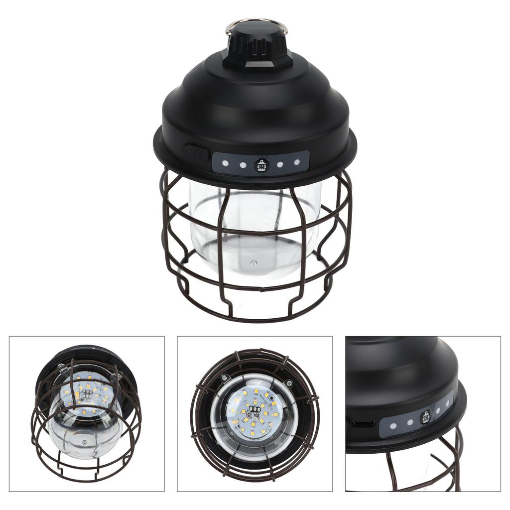 LED Camping Lantern Retro Portable Outdoor Rechargeable Camping Lights for Home Camping Outdoor Emergency