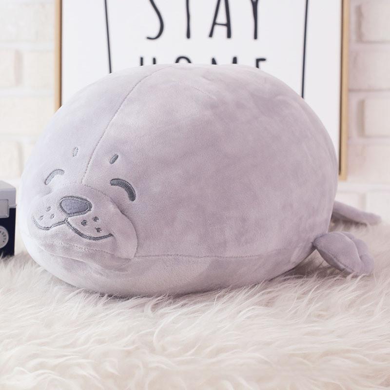 Adorabile Foca Peluche Giocattolo Peluche Morbido Cuscino in Cotone PP Regalo per Bambini