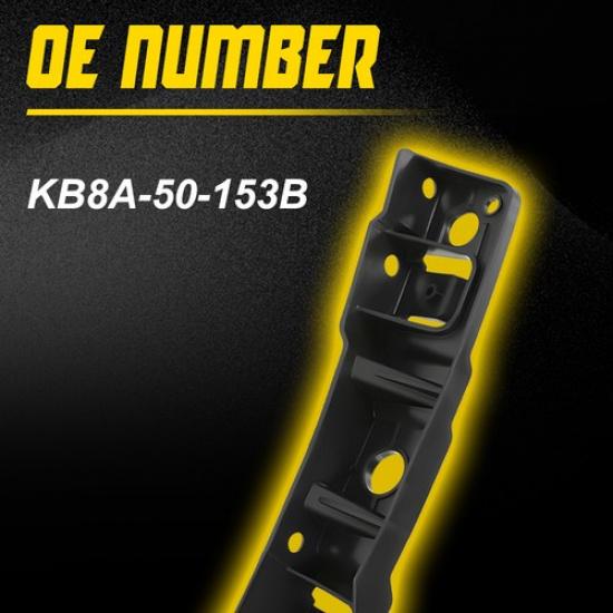 Front Right Bumper Passenger Bracket Support Mount Black For 2017-21 Mazda CX-5