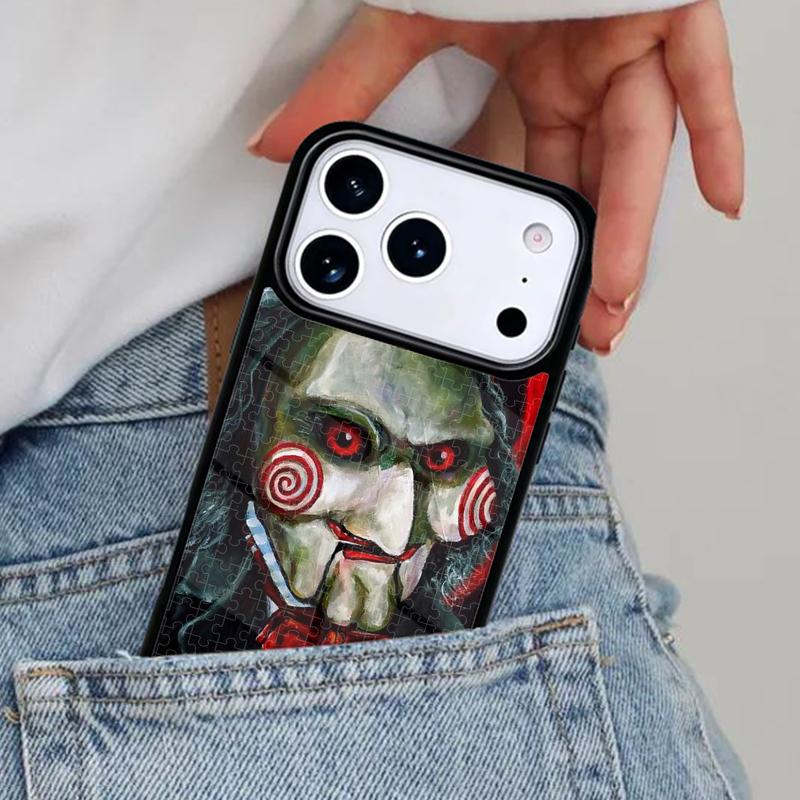 Saw Jigsaw Puppet Phone Case for iPhone 17ProMax 12 13 14 15 16e 17 Pro Max Plus Air Cover