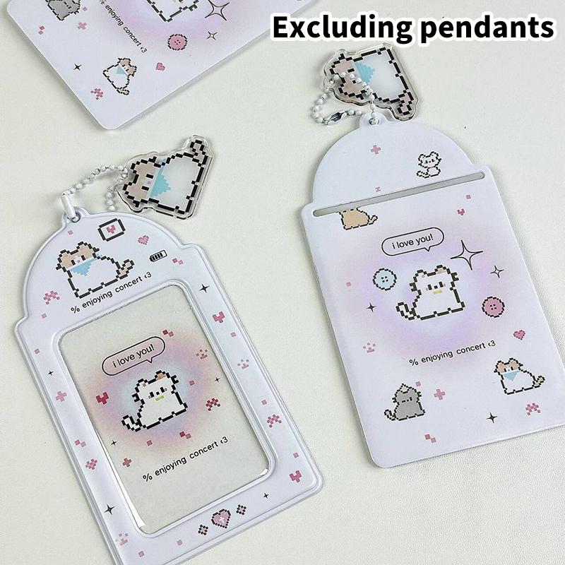 

Милый мультяшный кот держатель для фотокарточки креативное украшение идол фотоальбом защитные чехлы подвеска чехол для хранения карточек