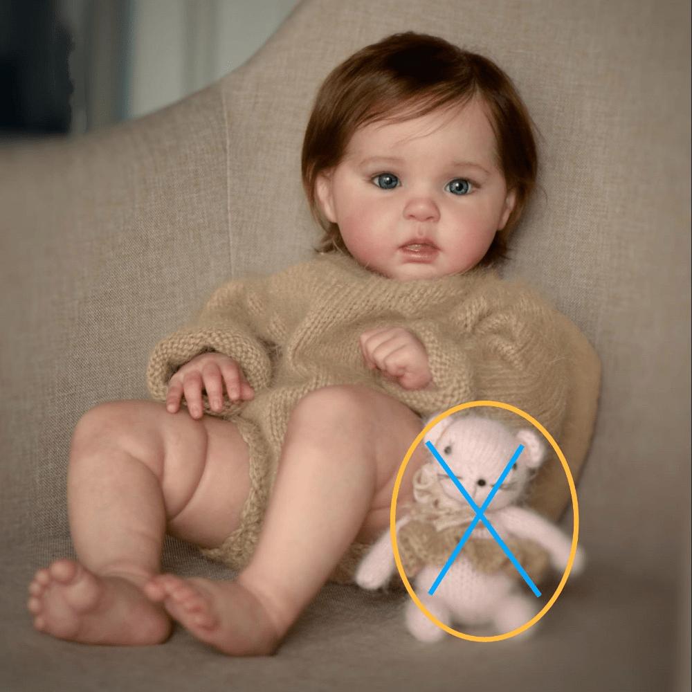 

BZDOLL Реалистичная 50см 20дюймовая кукла реборн для младенца с расписанной 3D-краской кожей и видимыми венами, мягкая виниловая игрушка для девочки, одетая в платье принцессы cloth body doll