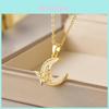 Fashion Butterfly Animal Pendant Necklace For Women With Stones Summer
