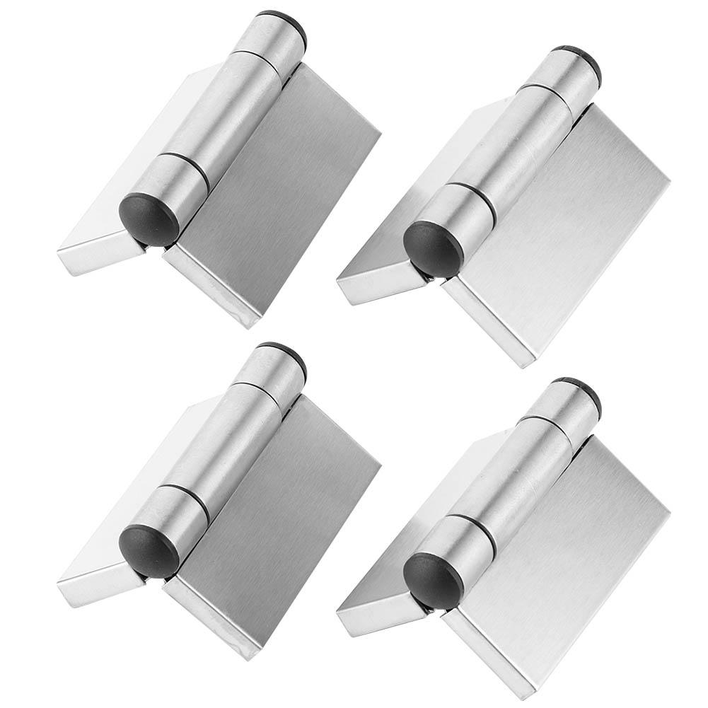4pcs Stainless Steel Spring Hinge Automatic Closing Cabinet Wardrobe Hinge Hardware