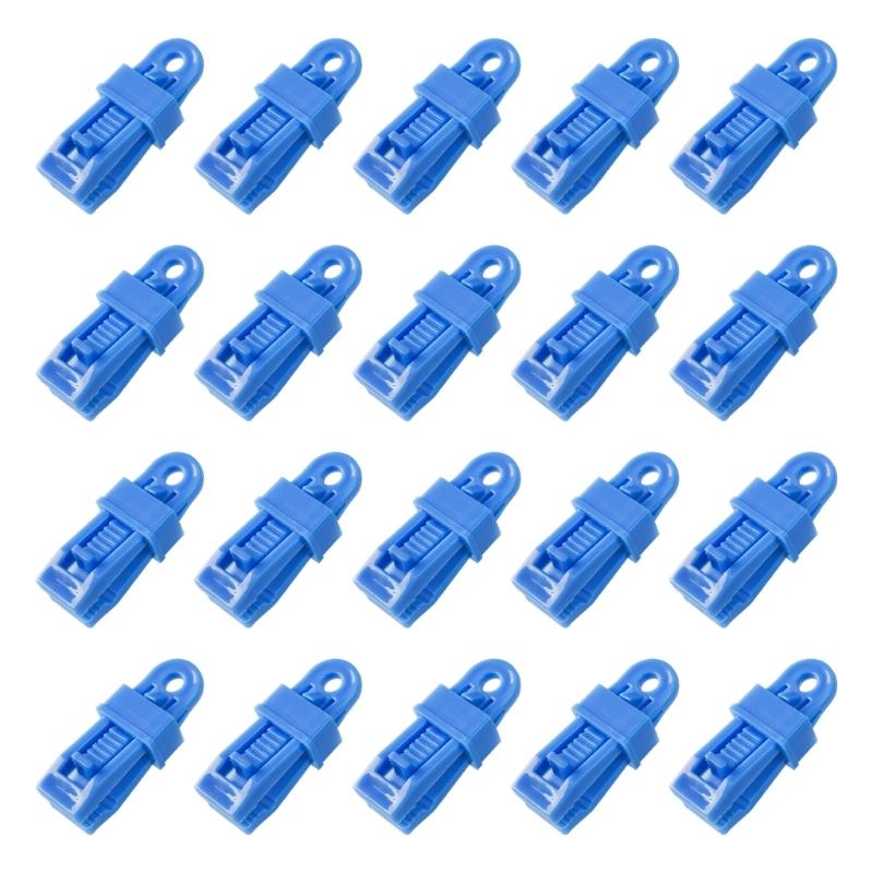 Pack of 20 Large Tent Clamps Strong Grip Windproofs Tent Fasteners PP Texture Perfect for Camping Tents Tarps and Outdoor
