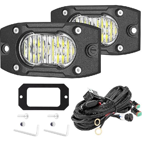 LED Light Bar Mounting Bracket 2PCS Universal Adjustable Pillar Hood Work Lamp Mount Non-Destructive Fixing Ditch Light Brackets Bumper Mount For