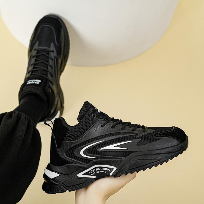 

Men s new men s shoes sports shoes Korean version of the trend platform men s outdoor mesh running sports casual dad shoes 44
