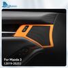 2PCS Top Suede Trim LHD RHD Sticker For Mazda 3 Axela      2024 2025 Car Door Horn Button Frame Accessories