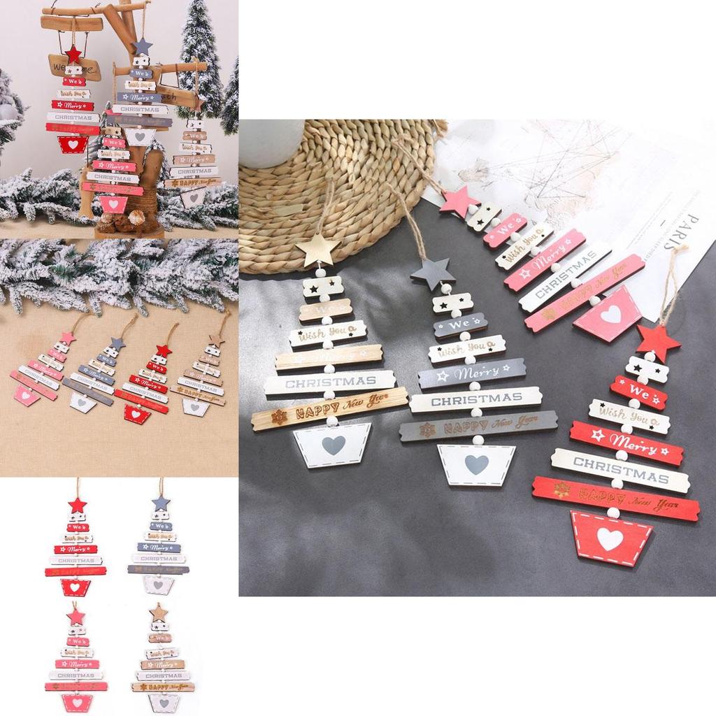 Elegant Wood Christmas Pendant Decorations For Home And Party Ornamentation