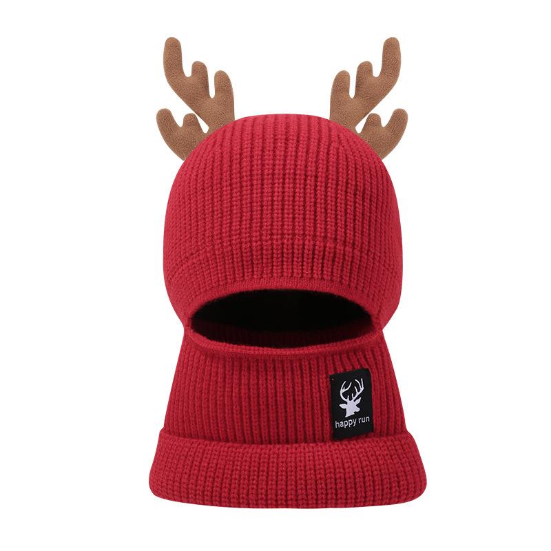 Cute Hats for Autumn and Winter Women's Fleece and Thickened Christmas Gifts  Antler Woolen Hats  Knitted Warm Balacrafas