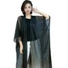 European-Style Women's Gold Thread Shawl: Thin, Evening Wear, Decorative Tassels, Hollow-Out Design, Silk Sun Protection Scarf