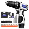 Cordless Drill Driver Kit with Battery,2 In 1 Electric Screwdriver Driver Tool Kit 45 N.m, Dual Speed 3/8 Inch Keyless Chuck