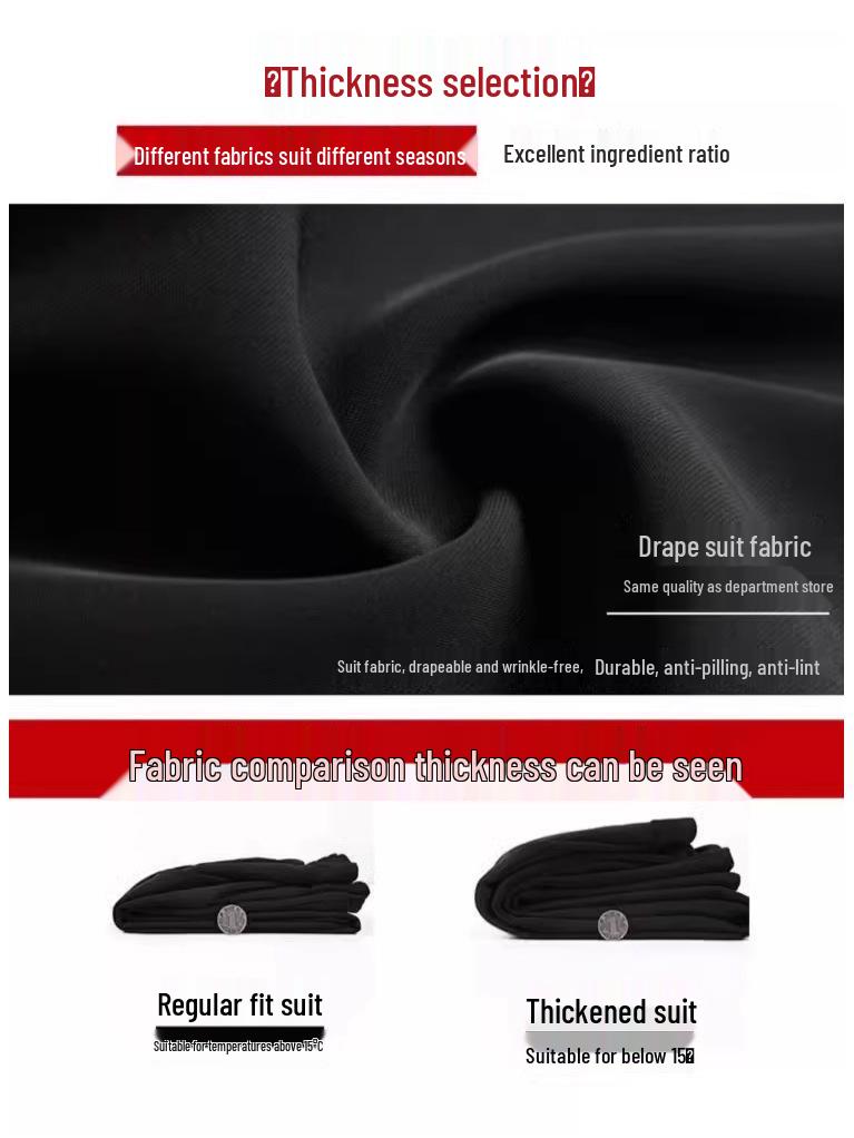 Women's High-End Black Drapey Straight-Leg Wide Suit Pants - Slimming, Casual Fit for Spring/Summer, Ideal for Pear-Shaped Bodies.