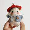 Handmaking Bunny Keyrings Cartoon Carrot Rabbit Doll Pendant Creative Crochet Keyrings  Backpack