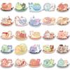 50 Cartoon Colorful Snail Doodle Stickers Trolley Box Water Cup Diary Waterproof DIY Stickers