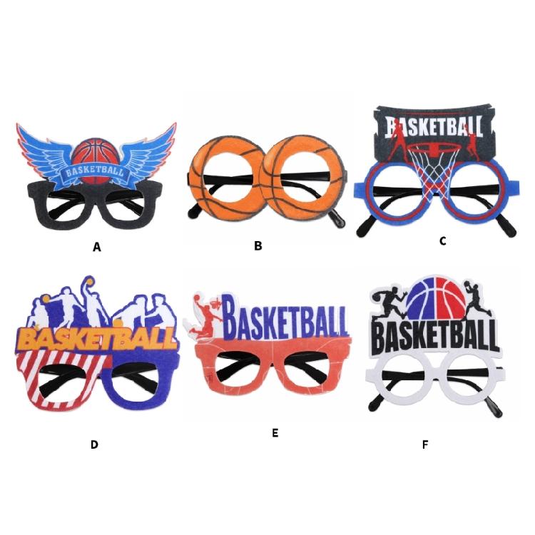 Plastic Basketball Eyeglass Basketball Glasses Frame Photo Booth Props Basketball Game Eyeglass Eyewear Gifts Women Men