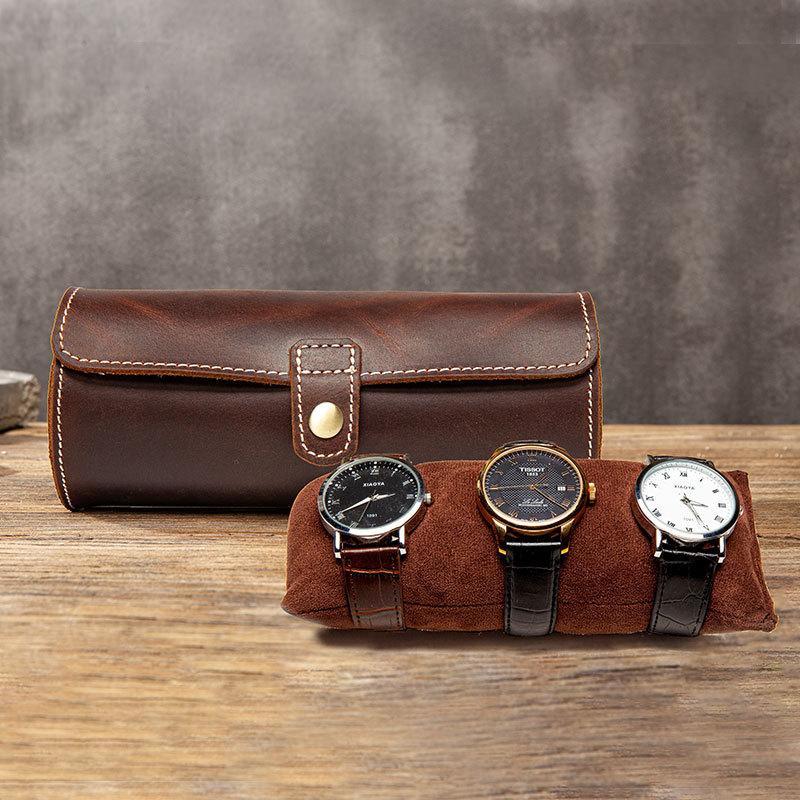 2023 Luxury Watch Box Leather Bag For Watches Fashion Storage Bag Portable Travel Jewelry Leather Watch Pouch Men Woman