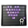 Lila Keramik Herz Graviertes Tastenkappen-Set - 21 Tasten, Sublimationsdruck, PBT-Material, Anpassbar