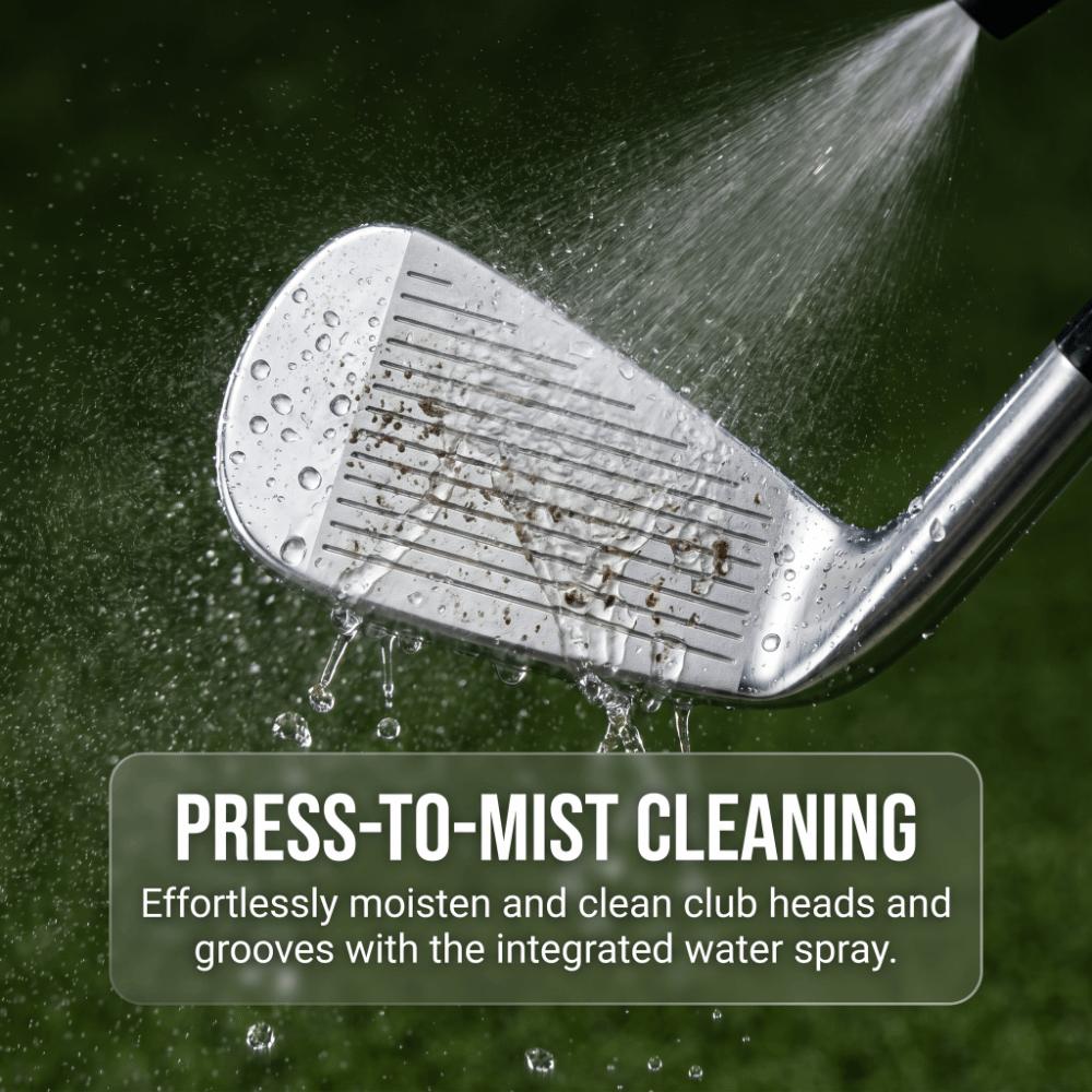 Press-Type Club Cleaning Brush Water Spray Club Washer Portable Golf Brush  Club Head Grooves