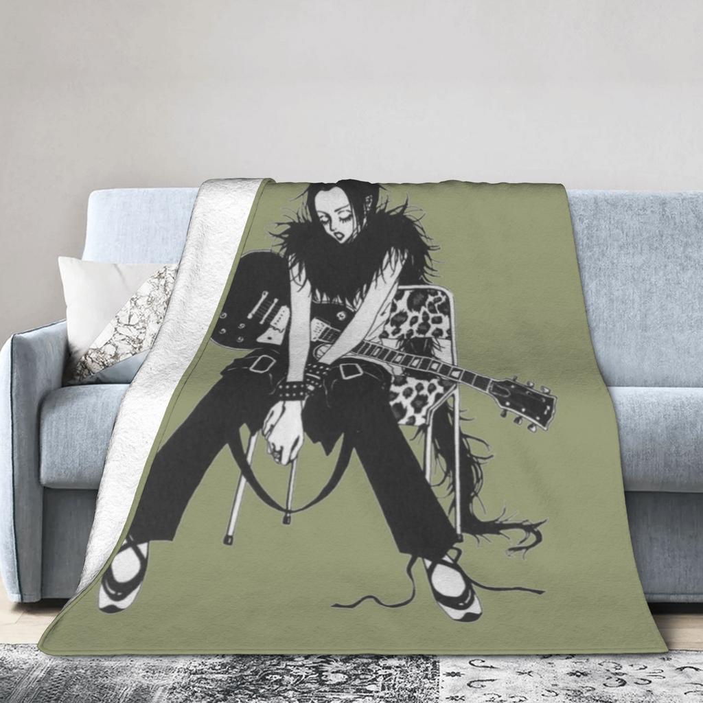 Nana Osaki Klassischer Anime Gestrickte Decken Fleece Kawaii Singend Weiche Überwurfdecke für Bettwäsche Couch Schlafzimmer Steppdecke