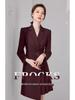 Spring & Autumn Professional Red Pleated Tie-Waist Mid-Length Women's Dress