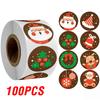 100-500 Pcs Golden Font Merry Christmas Sticker Thank You Sticker Seal Label For Envelope Gift Wrapping Scrapbook 1 Inch