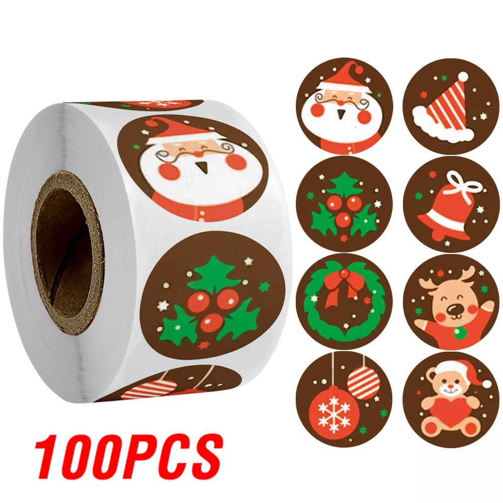 100-500 Pcs Golden Font Merry Christmas Sticker Thank You Sticker Seal Label For Envelope Gift Wrapping Scrapbook 1 Inch