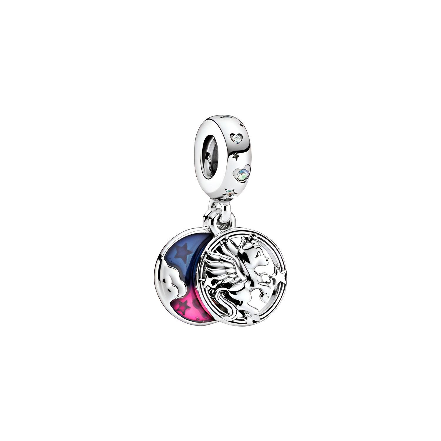 Pandora Magic Unicorn Double Pendant Unisex Jewelry Silver 799145C01 Silver