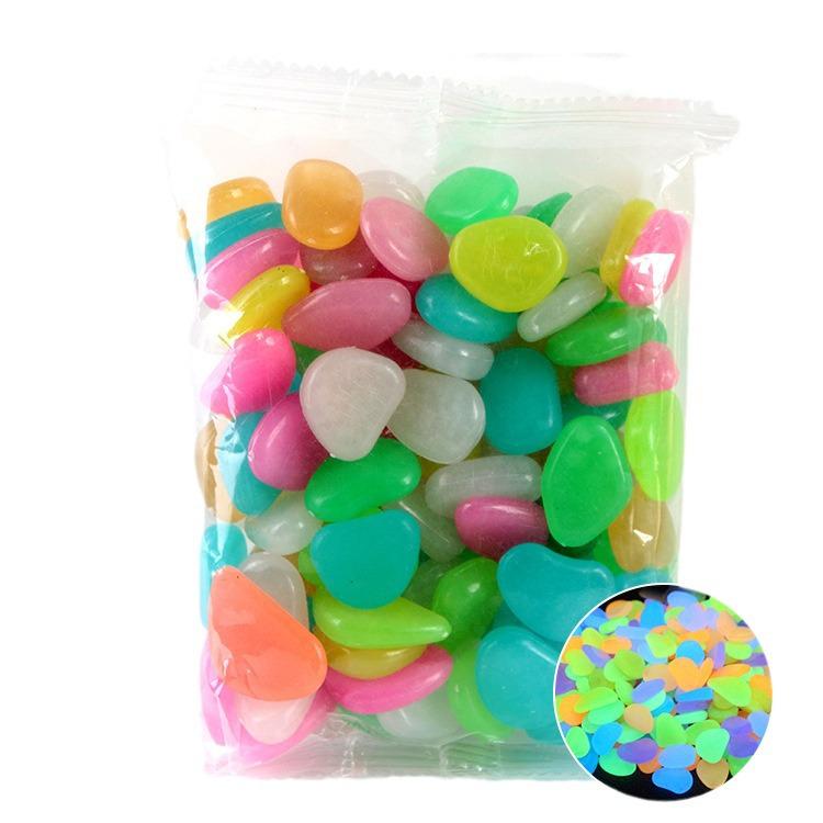 Artificial Glowing Pebbles for Aquariums and Garden Landscaping