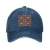 Colorful Mexican Wrestler Luchador Washed Denim Cap Casual Baseball Caps Adjustable Hat Summer Unisex Baseball Hats