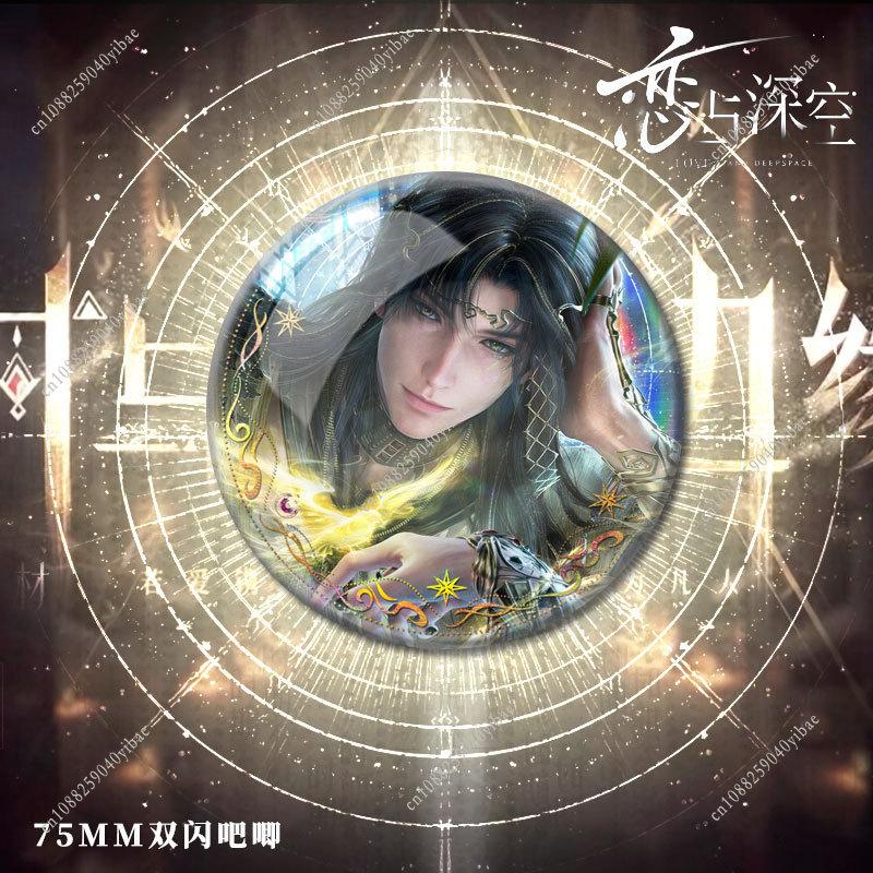 1/3Pcs Love and Deepspace Zayne Lishen 75MM Badge Anime Cosplay Emblem Brooch God of The End Flash Badge Pin Fan Collection Gift