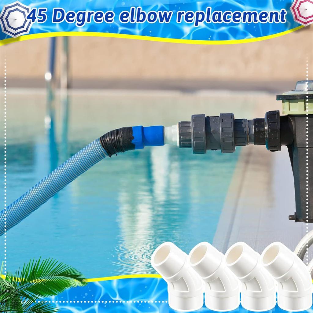 2Pcs/set Pool Cleaner 45 Degree Elbow Replacement for Zodiac W70244 W90146 R0532500 K12097 AXV151 Pool Cleaners