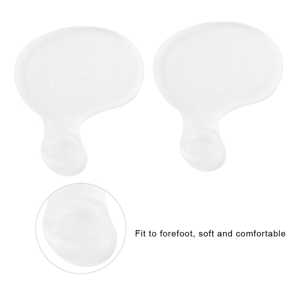 2pcs Unisex Silicone Forefoot Relieve Pain Correction Shock Absorption Insoles Cushion S