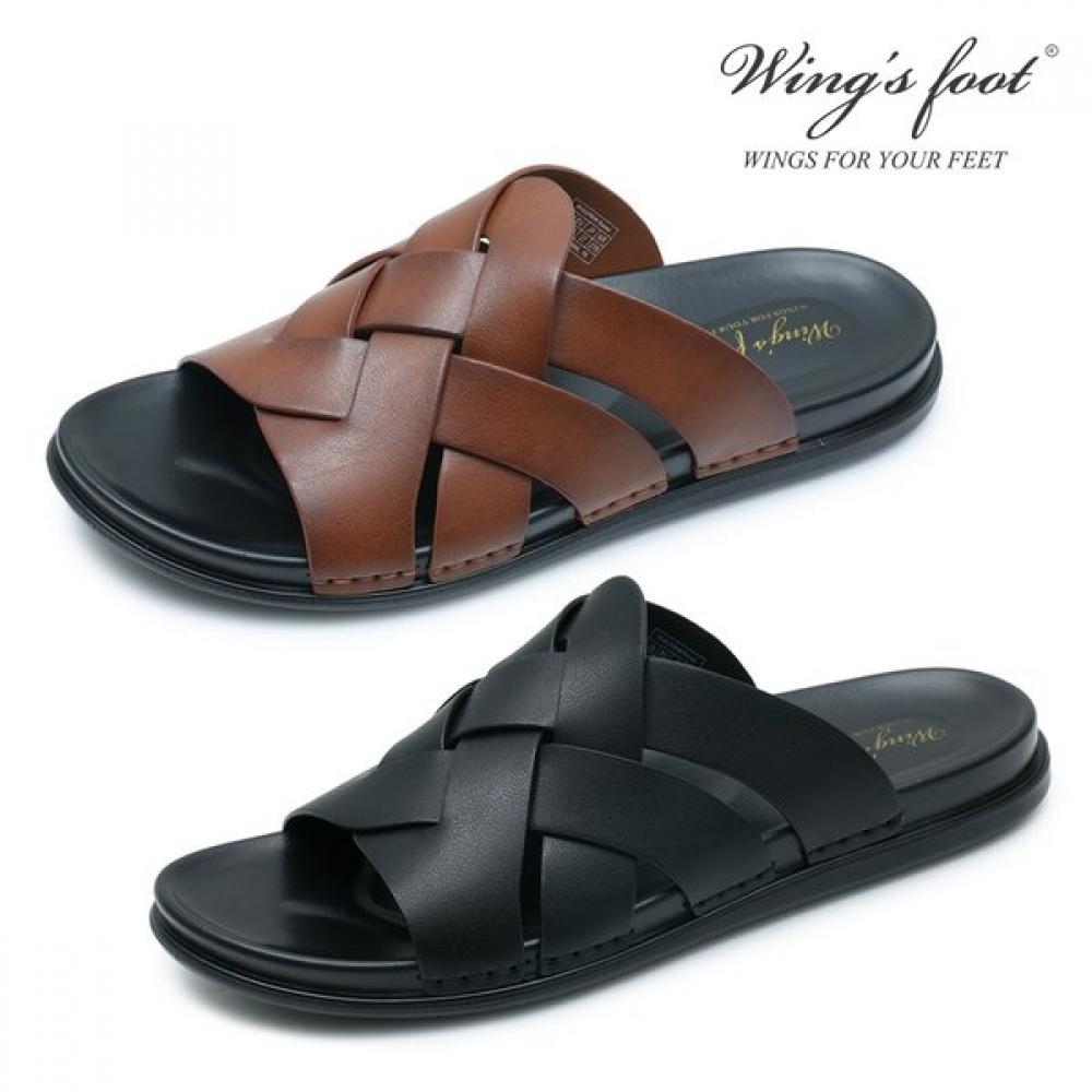 

Wing S Foot Men S Cowhide Slipper K183qb M Braun/280