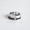 Pairing Set of Free and Wedding Engagement Sterling S925 Adjustable Fashion Accessory [Rockyu] Ring, 2, Size, Men's Women's Rings, Popular, Ring,