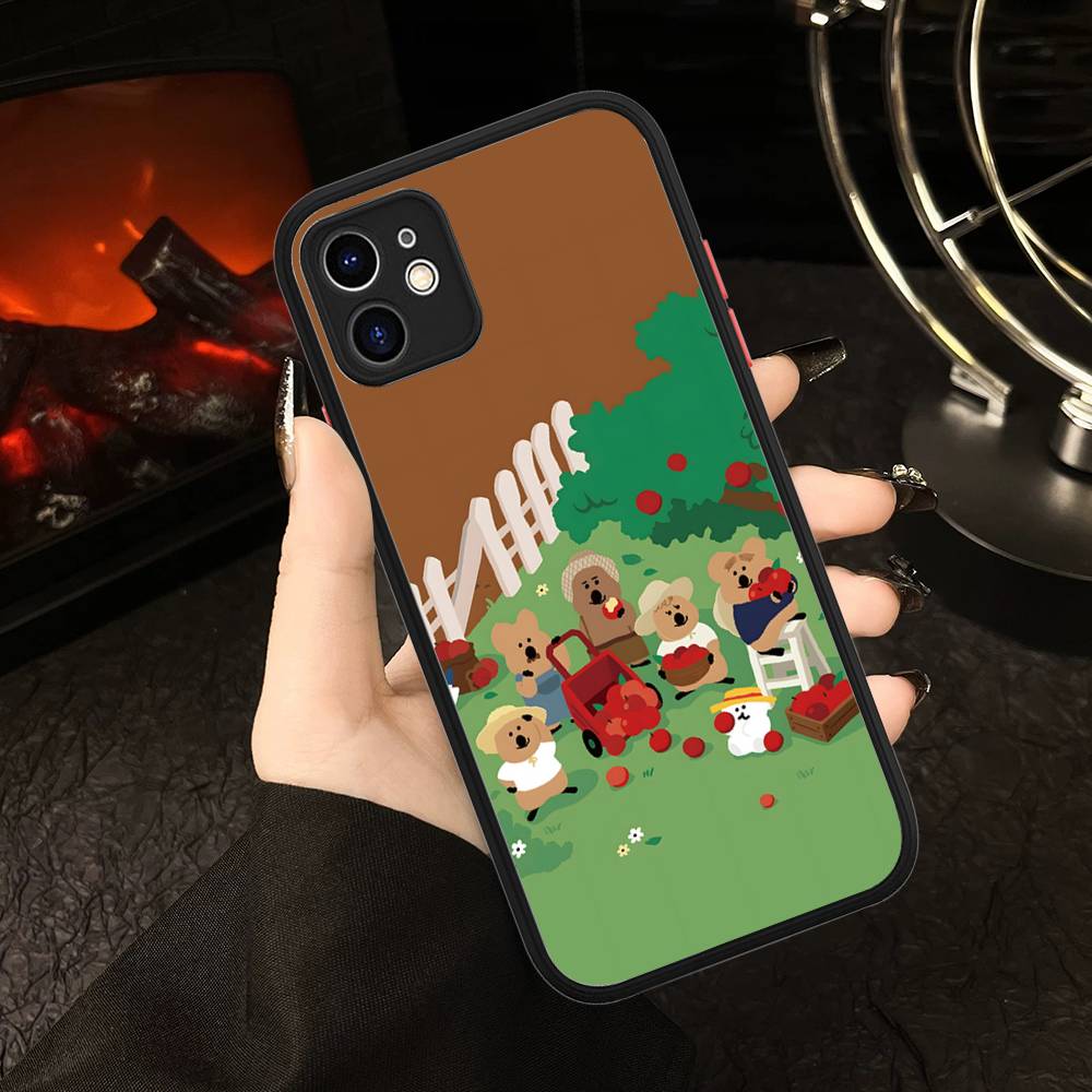 Cute Bear Quokkas Magsafe Phone Cases For IPhone 16 15 14 Plus 13 12 11 Pro Max Matte Oft Bumper Phone Cover
