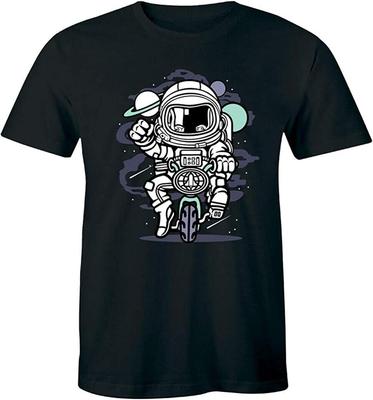 Short Sleeve?Funny Astronaut Biking In Space Planets T Shirt for Men Sweatshirt