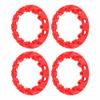 4Pcs 10 Inch ATV Wheel Trim Hub Protection Decor Rim Cap Plastic Scratch Proof Sporty Look for Go Kart Red