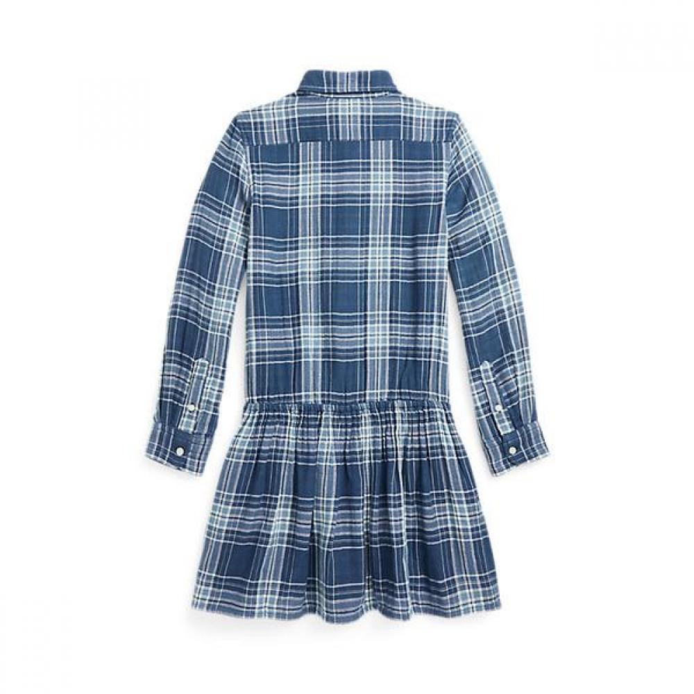 Polo Kids Girls 7 16 Plaid Double Face Cotton Shirtdress Cwpodrsg3d20529400